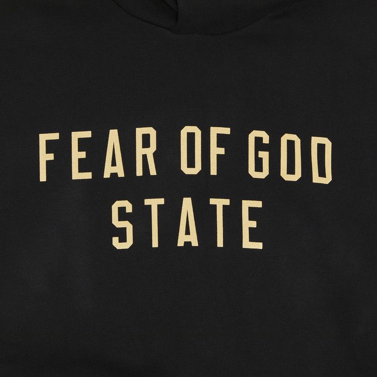Fear Of God Essentials Hoodie Black Fleece STATE (FW24)