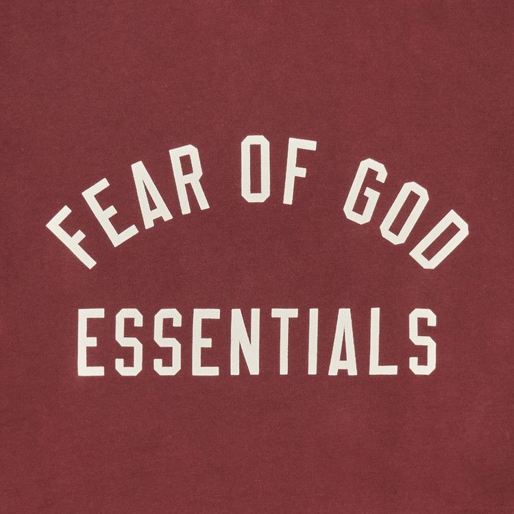 Fear Of God Essentials Hoodie Crimson Fleece (FW24)