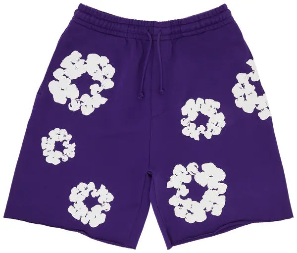 Denim Tears Cotton Wreath Shorts Purple