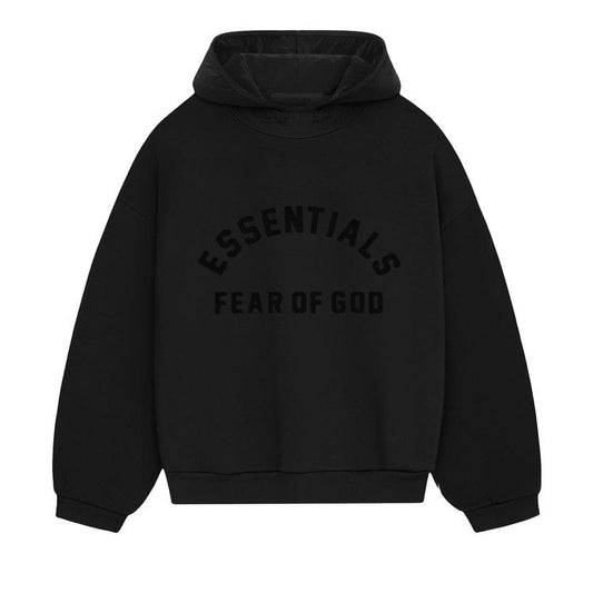 Fear Of God Essentials Hoodie Jet Black/Jet Black Nylon Fleece (SS24)