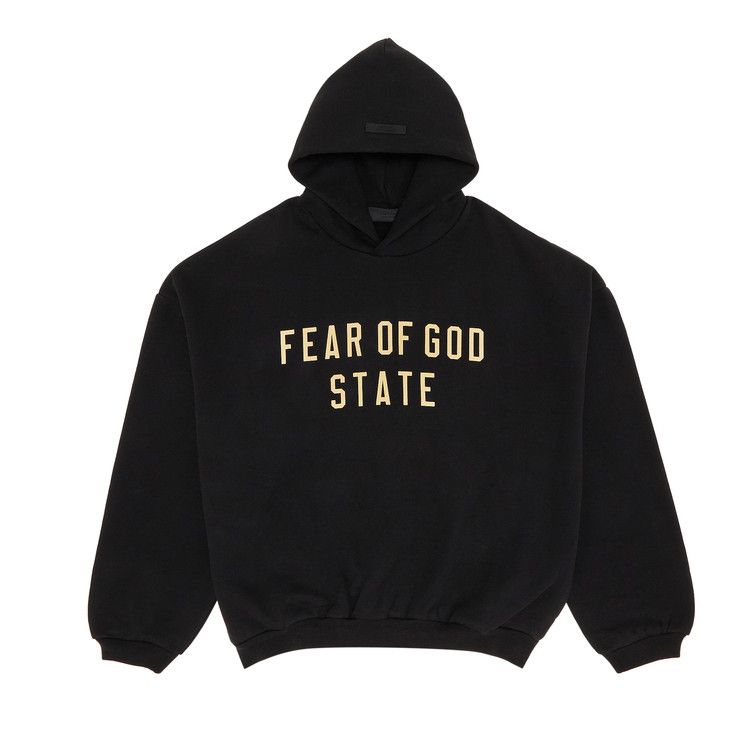 Fear Of God Essentials Hoodie Black Fleece STATE (FW24)