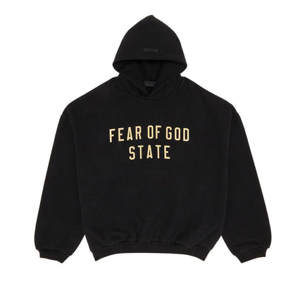 Fear Of God Essentials Hoodie Black Fleece STATE (FW24)