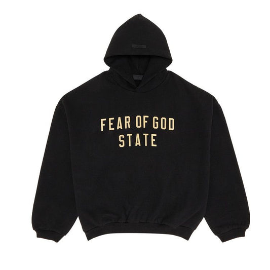 Fear Of God Essentials Hoodie Black Fleece STATE (FW24)