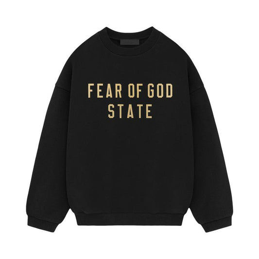Fear Of God Essentials Hoodie Black Fleece (FW24)