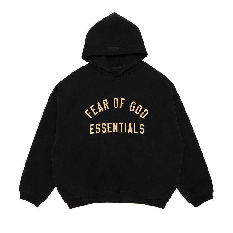 Fear Of God Essentials Hoodie Black Fleece (FW24)