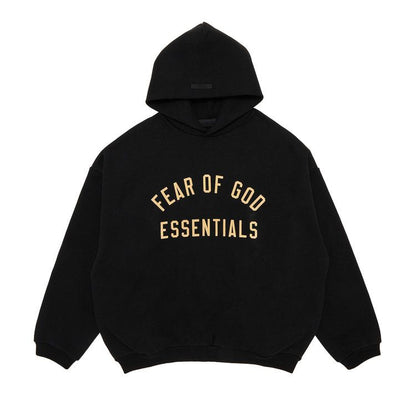 Fear Of God Essentials Hoodie Black Fleece (FW24)