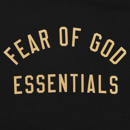 Fear Of God Essentials Hoodie Black Fleece (FW24)