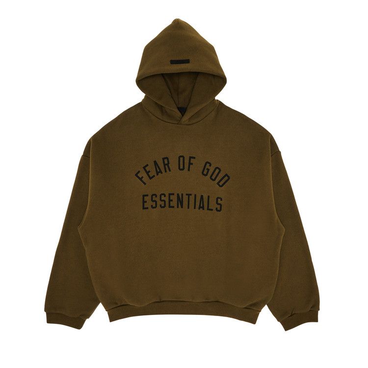 Fear Of God Essentials Hoodie Olive Fleece (FW24)