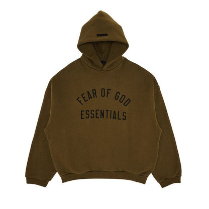 Fear Of God Essentials Hoodie Olive Fleece (FW24)