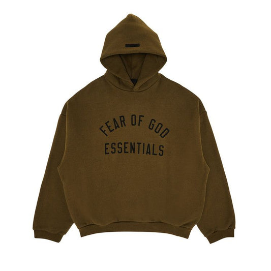 Fear Of God Essentials Hoodie Olive Fleece (FW24)