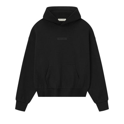 Fear Of God Essentials Hoodie Jet Black Classic Fleece (FW25)