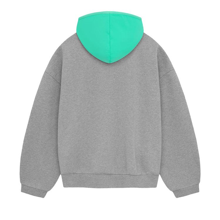 Fear Of God Essentials Hoodie Dark Oatmeal/Mint Leaf Nylon Fleece (FW23)