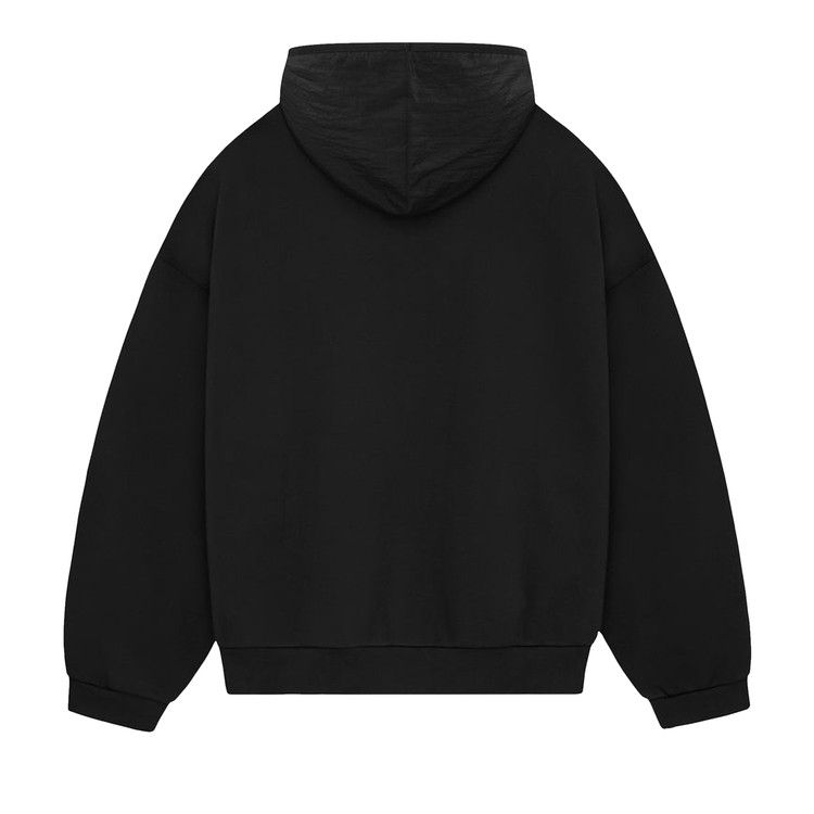Fear Of God Essentials Hoodie Jet Black/Jet Black Nylon Fleece (SS24)