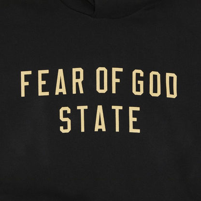 Fear Of God Essentials Hoodie Black Fleece STATE (FW24)