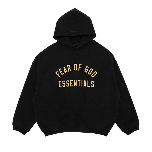Fear Of God Essentials Hoodie Black Fleece (FW24)