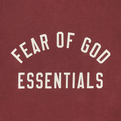 Fear Of God Essentials Hoodie Crimson Fleece (FW24)
