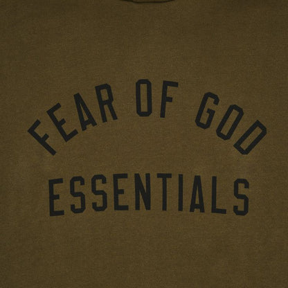 Fear Of God Essentials Hoodie Olive Fleece (FW24)