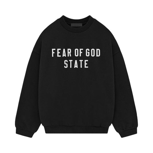 Fear Of God Essentials Crewneck Black Heavy Fleece (FW24)