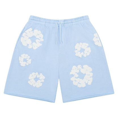 Denim Tears Cotton Wreath Shorts Light Blue