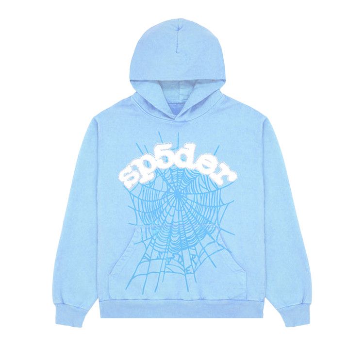 Sp5der Web Hoodie Light Blue