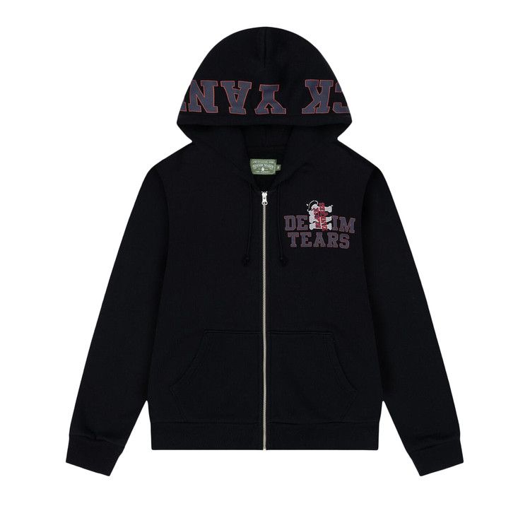 Denim Tears Zip Hoodie Black Yankees