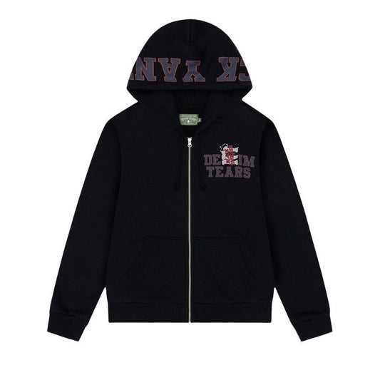 Denim Tears Zip Hoodie Black Yankees
