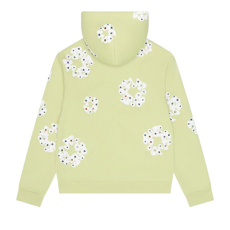 Denim Tears Rhinestone Wreath Hoodie Neon Green (FW25)