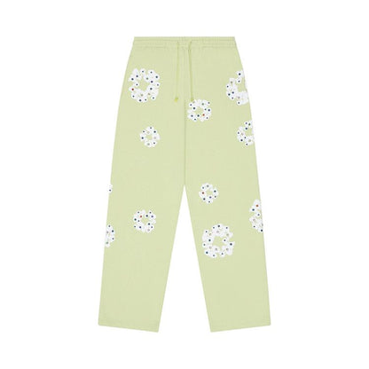Denim Tears Rhinestone Wreath Sweatpants Neon Green (FW25)