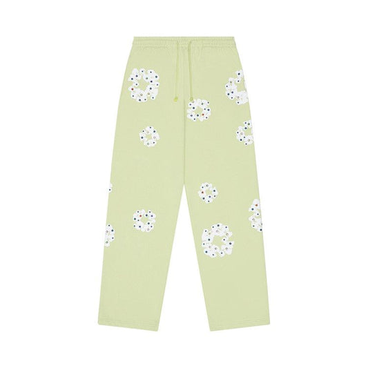 Denim Tears Rhinestone Wreath Sweatpants Neon Green (FW25)