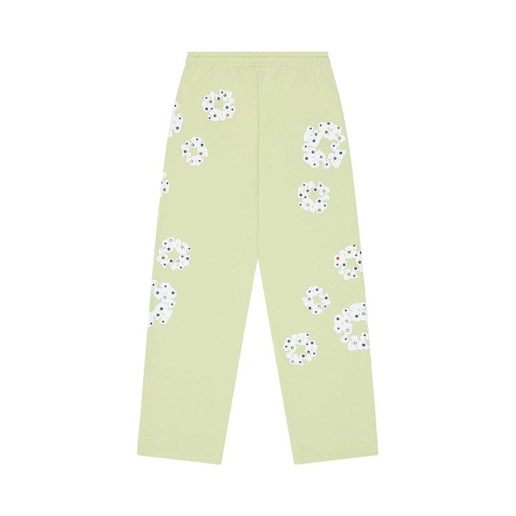 Denim Tears Rhinestone Wreath Sweatpants Neon Green (FW25)