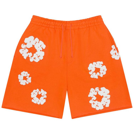 Denim Tears Cotton Wreath Shorts Orange