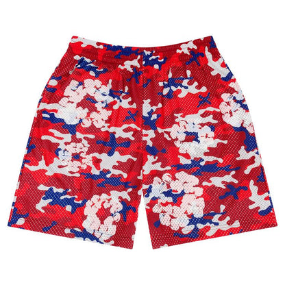 Denim Tears Wreath Camo Shorts Red