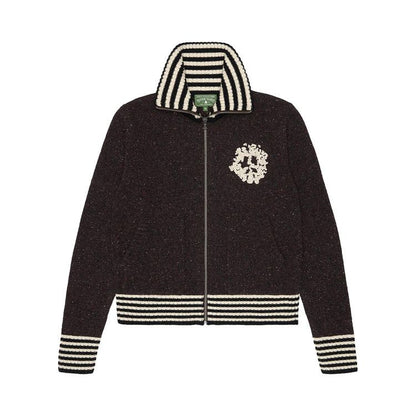 Denim Tears Zip Up Knit Sweater Black (FW25)