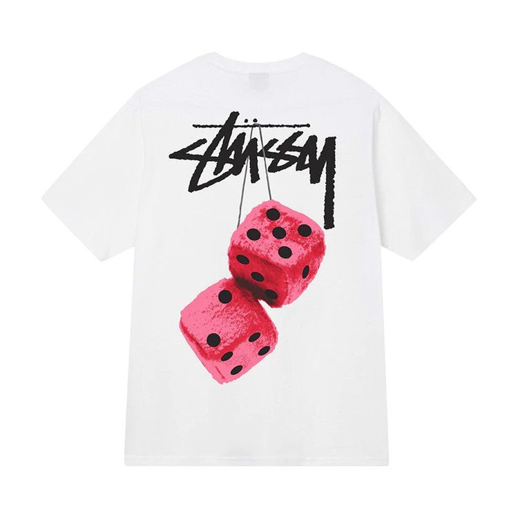 Stussy Fuzzy Dice T-Shirt White
