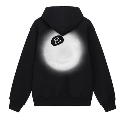 Stussy 8 Ball Fade Hoodie Black