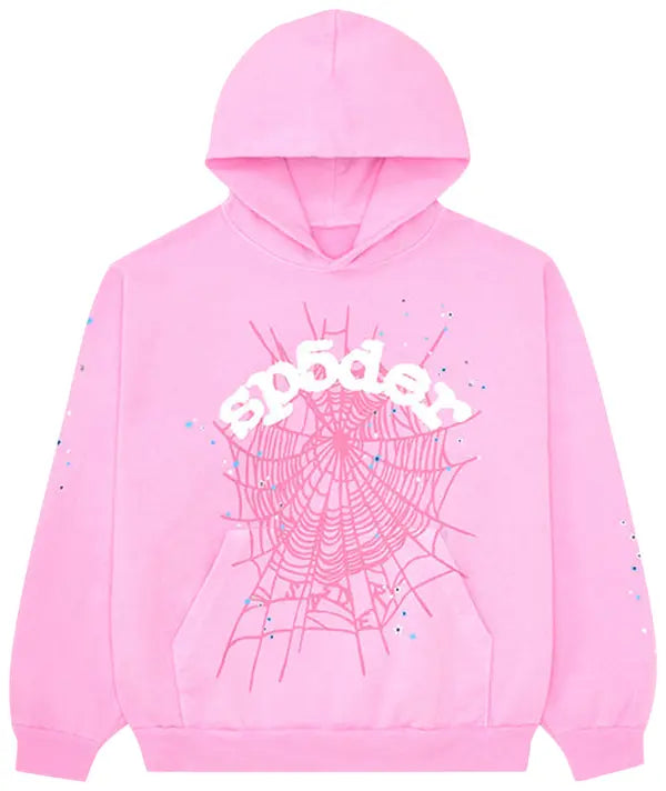 Sp5der OG Web Hoodie Pink