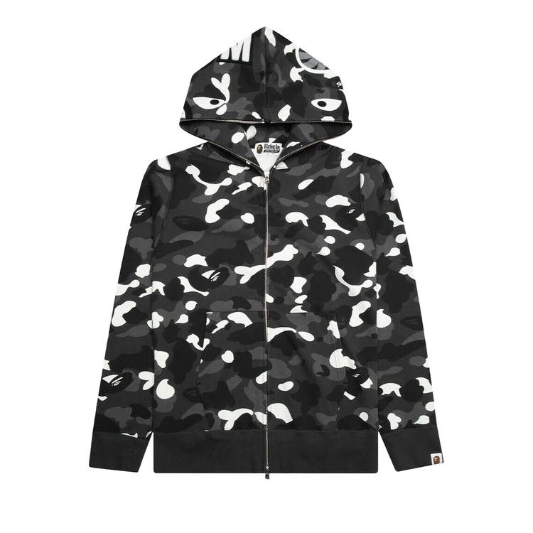BAPE City Camo Shark Zip Hoodie Black (2023)