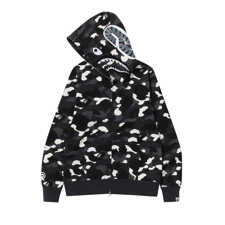 BAPE City Camo Shark Zip Hoodie Black (2023)