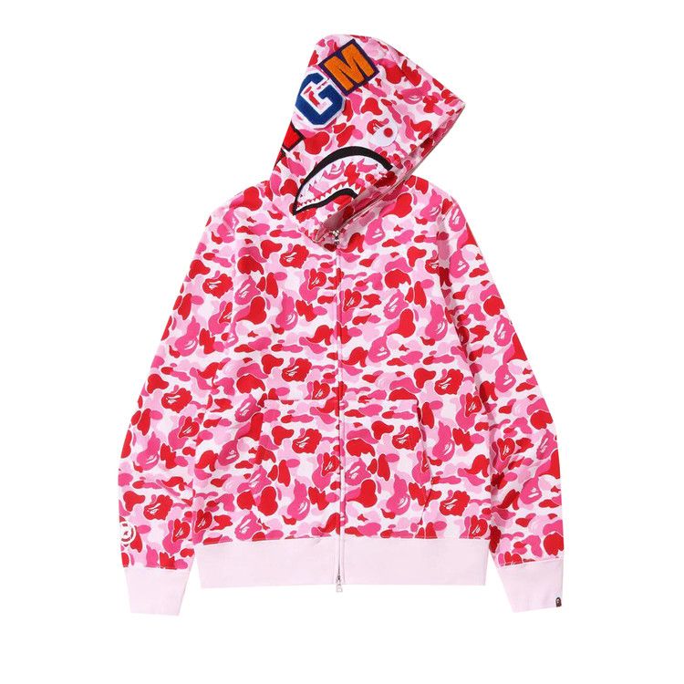 BAPE ABC Camo Shark Full Zip Hoodie Pink