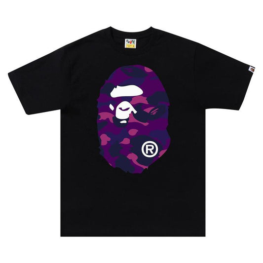 BAPE Color Camo Big Ape Head Tee Black/Purple