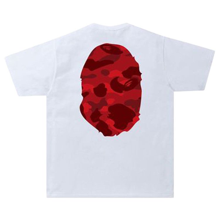 BAPE Color Camo Big Ape Head Tee White/Red