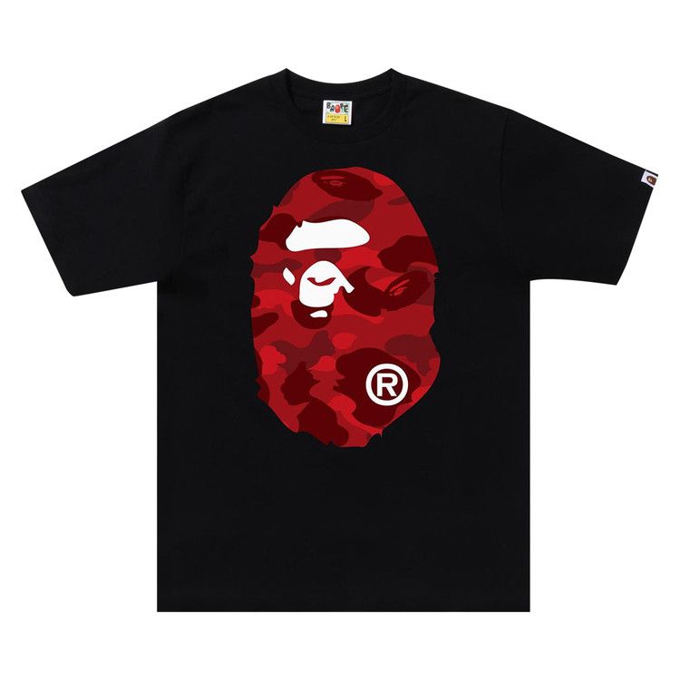 BAPE Color Camo Big Ape Head Tee Black/Red