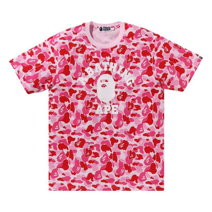 BAPE ABC Camo College Tee Pink