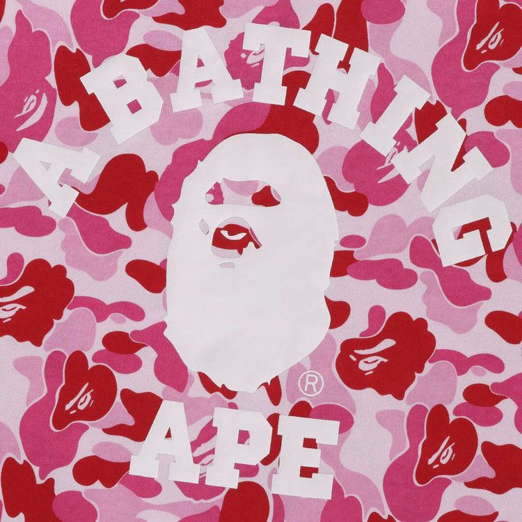 BAPE ABC Camo College Tee Pink