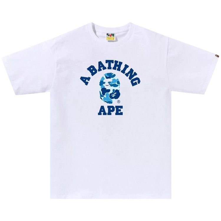 BAPE ABC Camo College Tee White/Blue