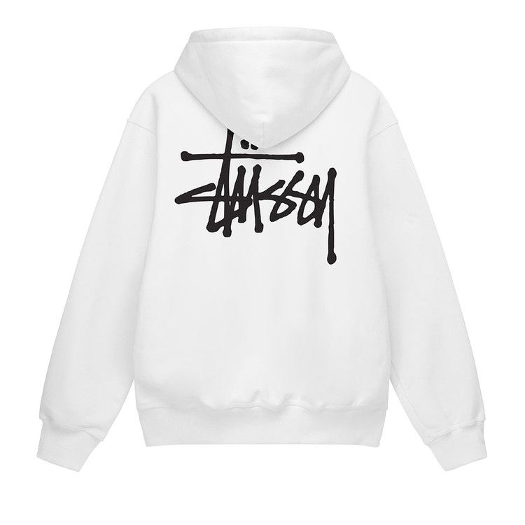 Stussy Basic Zip Hoodie White