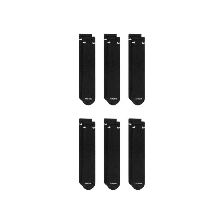 Nike Everyday Plus Cushioned Crew Socks Black (6-Pack)