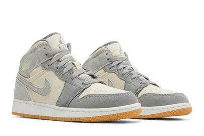 Air Jordan 1 Mid SE Coconut Milk Particle Grey (GS)