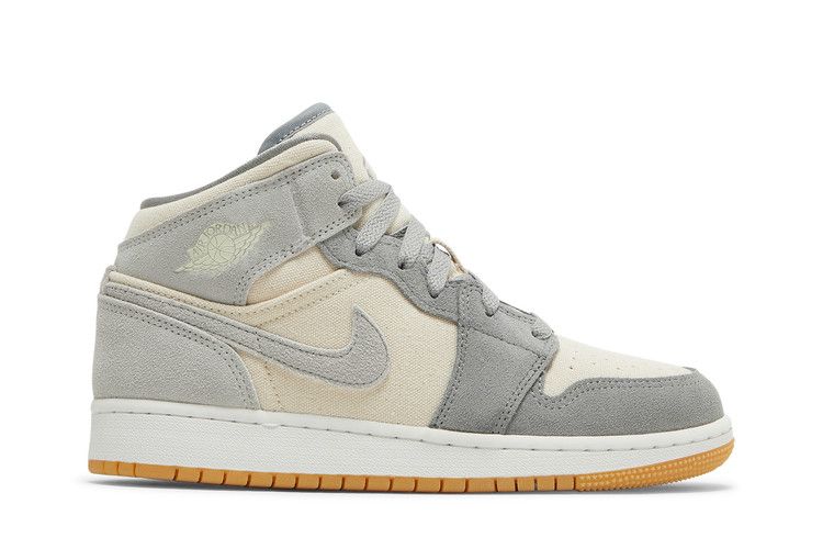 Air Jordan 1 Mid SE Coconut Milk Particle Grey (GS)