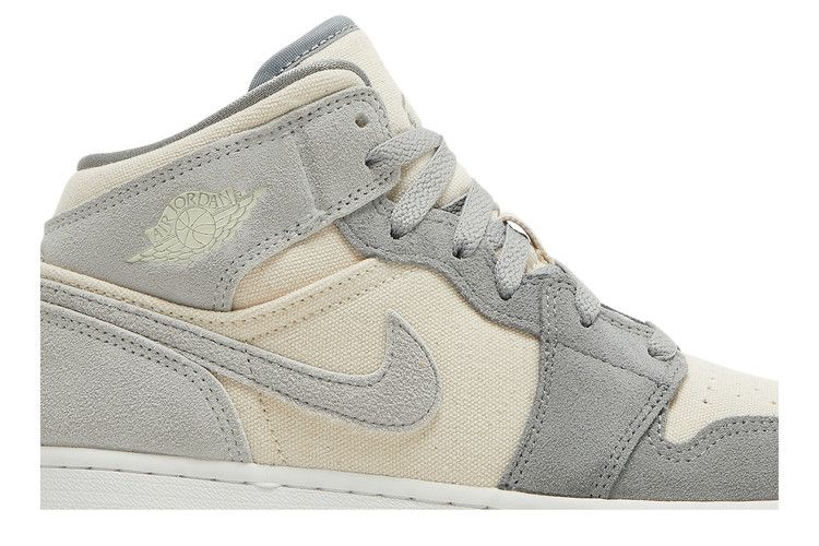 Air Jordan 1 Mid SE Coconut Milk Particle Grey (GS)